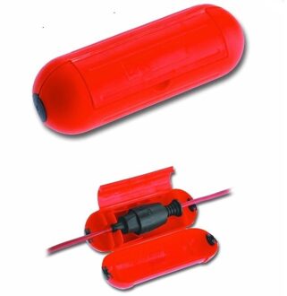 Benson Stekkersafe / veiligheidsbox stekkerverbindingen kunststof rood 21 x 6,5 x 7 cm