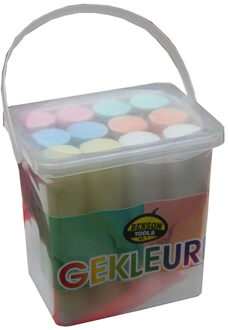 Benson Stoepkrijt - 12-delig - 6 kleuren - gekleurd - buiten speelgoed Multi