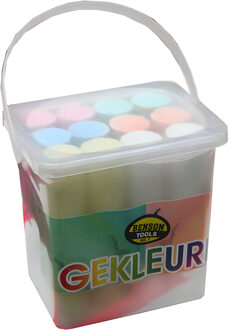 Benson stoepkrijt - 12x stuks - multicolor - krijt - kleuren/tekenen
