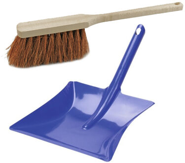 Benson Stoffer en blauw blik combinatie - buiten - Hout met kokosvezels - Metalen blik 23 x 23 cm