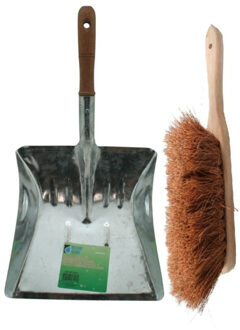 Benson Stoffer en Blik combinatie - voor buiten - Hout met kokosvezels - Metalen blik 22 x 22 cm