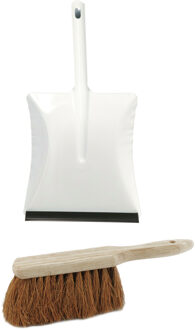 Benson Stoffer en wit blik combinatie - buiten - Hout met kokosvezels - Metalen blik 22 x 22 cm