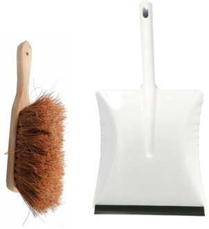 Benson Stoffer en wit blik combinatie - buiten - Hout met kokosvezels - Metalen blik 22 x 22 cm