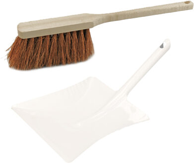 Benson Stoffer en wit blik combinatie - buiten - Hout met kokosvezels - Metalen blik 23 x 23 cm