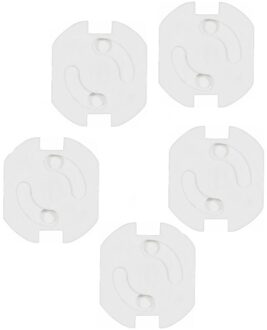Benson Stopcontactbeveiligers - 5x - wit - kunststof - zelfklevend - Stopcontactbeveiliging