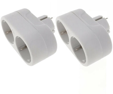 Benson Stopcontactsplitterr - 5x stuks - duo - wit - randaarde