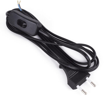 Benson Stroomsnoer - met stekker - aan/uit schakelaar - zwart - 2 meter