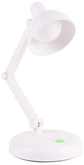 Benson Tafellamp/bureaulampje - LED - metaal - wit - 34 cm - buigbaar - hoog model