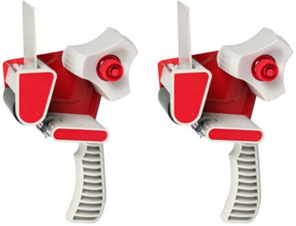 Benson Tape dispenser - 2x stuks - tape afroller/taperoller - metaal - voor tape rol 50 mm