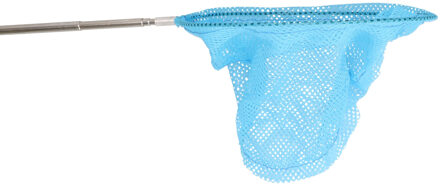 Benson Telescopisch visnet/schepnet - blauw - metaal - 38 tot 86 cm - uitschuifbaar