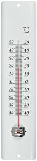 Benson Thermometer - metaal - wit - 30 cm - binnen/buiten