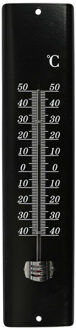 Benson Thermometer - metaal - zwart - 30 cm - binnen/buiten