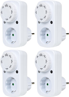 Benson Tijdschakelaar - 4x - met dag/nacht sensor - afteltimer 2-8 uur - 3600W