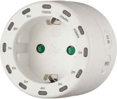 Benson Tijdschakelaar rond - programmeerbaar tot 9 uur - 2800W - 230 Volt