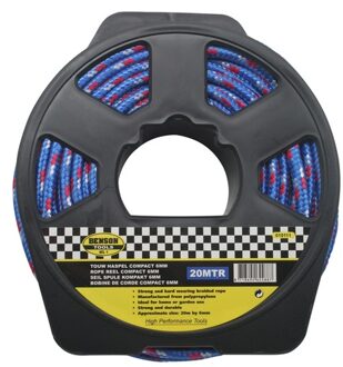 Benson Touw met haspel - 20 meter - 6 mm dikte - nylon - waslijn touw Multi