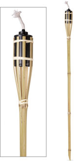 Benson Tuinfakkels - lampenolie - bamboe hout - navulbaar - 120 cm - bruin