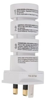 Benson Universele reisstekker - 4-delig - wereldstekker