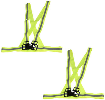 Benson Veiligheidsvest hardlopen - 2x - geel - reflecterend - one size One size
