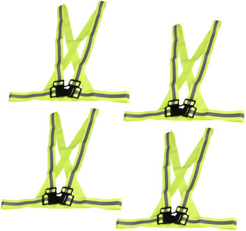 Benson Veiligheidsvest hardlopen - 4x - geel - reflecterend - one size