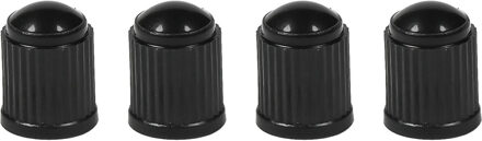 Benson Ventieldoppen - 4x stuks - zwart - aluminium - universeel - auto accessoires