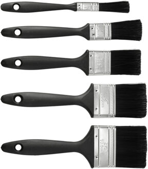 Benson Verfkwasten set 10delig - platte kwasten - 5 formaten - kwasten