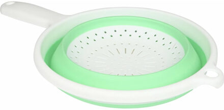Benson Vergiet - opvouwbaar - ruimtebesparend - groen/wit - D22 cm - hittebestendig tot 140 graden