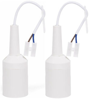 Benson Verhuisfitting - 2x - E27 - wit - fitting met kroonsteen