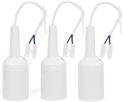 Benson Verhuisfitting - 3x - E27 - wit - fitting met kroonsteen