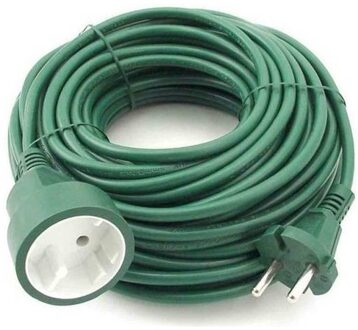 Benson Verlengsnoer - 20 meter - groen - voor binnen en buiten