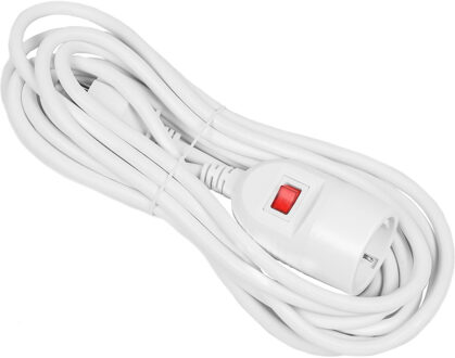 Benson Verlengsnoer - 5 meter - 3x1.5 mm - met schakelaar - wit - RA