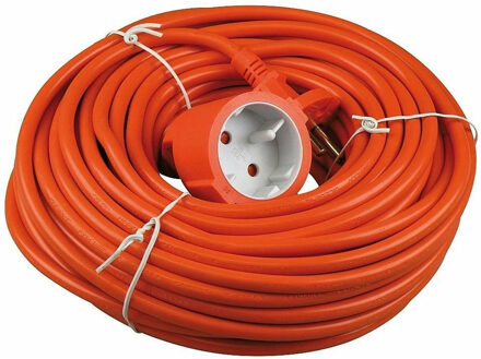 Benson Verlengsnoer - fel oranje - 20m - binnen / buiten - Verlengkabel - Stroomkabel