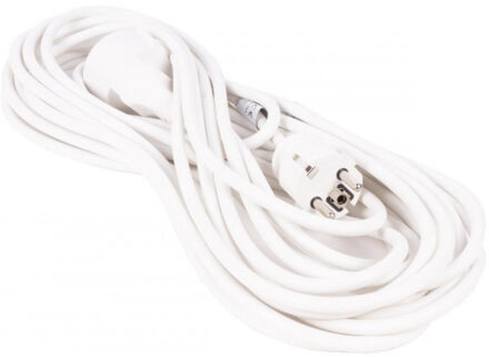 Benson Verlengsnoer - wit - 10 meter - randaarde stekker - 3600 Watt