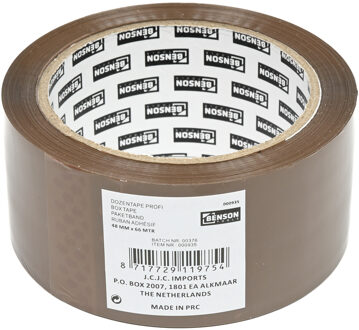 Benson Verpakkingstape - bruin - 48mm x 66m - verpakkingsbenodigdheden voor kantoor/thuis - Tape (klussen)