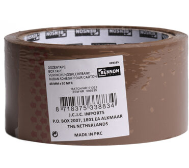 Benson Verpakkingstape / Dozentape 48 mm X 50m Bruin