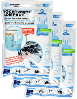 Benson Vocht opnemer - 6x - met ophanghaak - compact - 210 g - voor in huis