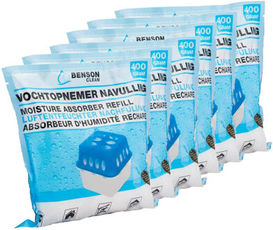Benson Vochtopnemer / vochtvanger navulling - 6 stuks - 400 gram per stuk