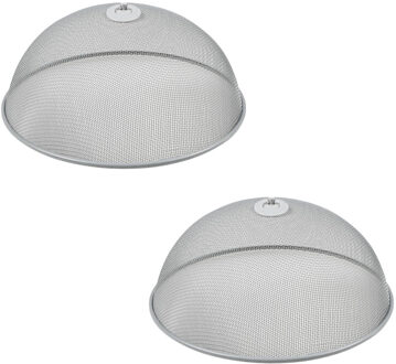 Benson Voedselkap - 2x - rond - 30 cm - grijs - metaal - vliegenkap
