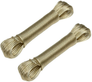 Benson Waslijn - 2x - kledinglijn - 20 meter - geplastificeerd - staalkern