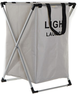 Benson Wasmand Profi - 1x opvang waszak - 60 Lit compartiment - Light - 39 x 38 x 60 cm - aluminium frame