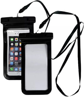 Benson Waterdichte telefoonhoes - 2x - meerdere ritsvakken - verstelbare riem - 18 x 14 cm - lichtge