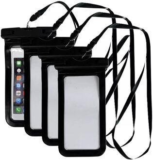 Benson Waterdichte telefoonhoes - 4x - meerdere ritsvakken - verstelbare riem - 18 x 14 cm - lichtge