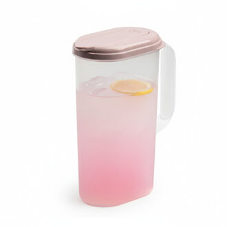 Benson Waterkan / limonadekan / sapkan - met deksel - 2L - oudroze - kunststof schenkkan