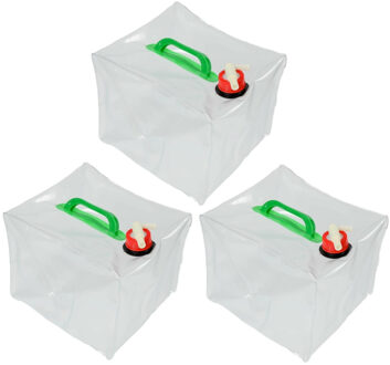 Benson Waterzak/jerrycan - 3x - opvouwbaar - 10 L - Kunststof - met kraantje