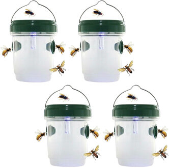 Benson Wespenval solar - 4x - met ophangbeugel - 9,3 x 11,8 cm - muggen / vliegen - zonnepaneel