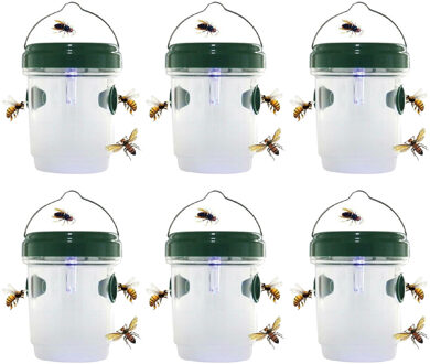 Benson Wespenval solar - 6x - met ophangbeugel - 9,3 x 11,8 cm - muggen / vliegen - zonnepaneel