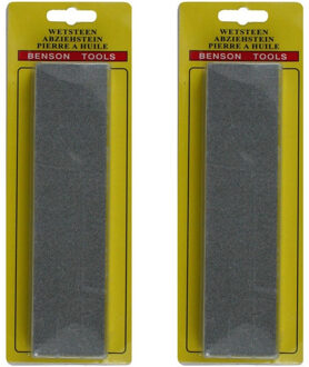Benson Wetsteen - 2x - slijpsteen - fijn en grove korrel - 20 cm - messenslijper