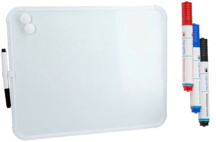 Benson Whiteboard set - met 4 stiften - en 2 magneetjes - afmetingen 36 x 28 cm