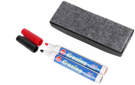 Benson Whiteboard wisser - magnetisch - incl. 2 stiften -?14,5 x 5 x 35 cm - cleaner