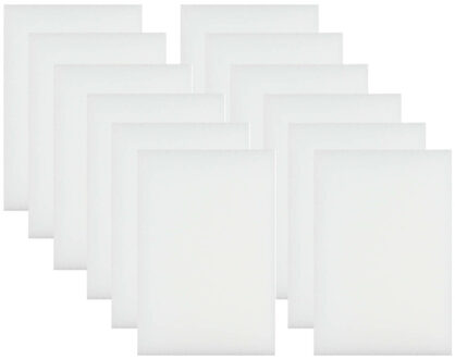 Benson Wonderspons - 12x stuks - wit - 12 cm - melamine - schoonmaken met water