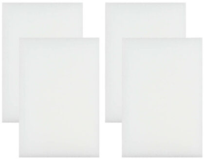 Benson Wonderspons - 4x stuks - wit - 12 cm - melamine - schoonmaken met water